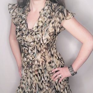 Sheer Flutter Ruffle Dress/ Tunic